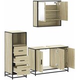  3-dijelni set kupaonskog namještaja boja hrasta sonome drveni | shoptok.hr