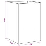  Vrtna saksija Maslinastozelena 50 x 50 x 75 cm Čelična vrata | shoptok.hr