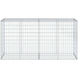 vidaXL Gabionska košara s pokrovom 200x50x100 cm pocinkano železo | Shoptok.si