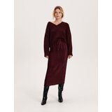 Reserved - Suknja od strukturirane tkanine - burgundy | shoptok.hr