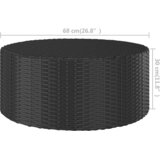  Čajni stolić crni 68 x 68 x 30 cm od poliratana | shoptok.hr