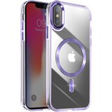 AVIZAR Ohišje MagSafe za iPhone XS in X Nazaj kristalna barva, Vijolična, (5000011981) | Shoptok.si