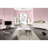 MID.YOU vitrina, bela, barve hrasta | Shoptok.si