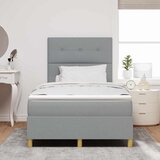  LED Box Spring Krevet Svijetlo siva 120 x 200 cm tkanina | shoptok.hr