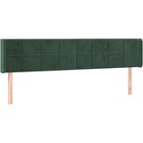  Uzglavlje s ušima tamnozeleno 203x16x78/88 cm baršunasto | shoptok.hr