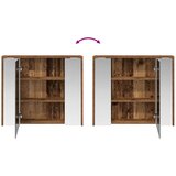  Kupaonski ormar s ogledalom Staro drvo 73,5 x 16 x 62,5 cm Slike