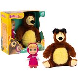 Maša in medved figura Maša 12 cm+pliš medo 20cm v škatli | Shoptok.si