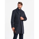 Ombre Unzipped men's wool coat - navy blue | Eponuda.ba
