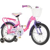 Visitor Bicikl Kids Unicorn 16" 9" V-Brake Kontra 105-125cm (16") Roze Uv Sjaj | Eponuda.com