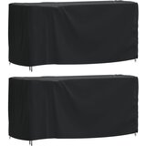 Maison Chic Prevleka za zunanjo pohištvo - Pokrivalo za vrtno pohištvo 2 kosa črno 180x70x90 cm 420D, (21795645) | Shoptok.si