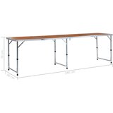  Sklopivi stol za kampiranje aluminijski 240 x 60 cm | shoptok.hr