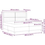 Box Postelja s podnico in vzmetnico Temno rjava 200x200 cm Tkanina, (22050500) | Shoptok.si