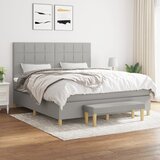 Krevet box spring s madracem svjetlosiva 160x200 cm tkanina | Eponuda.ba