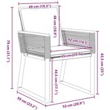  Komplet za jedilnico v vrtu 7 pcs Antracit Jeklo in poliratan, (5000045372) | Shoptok.si