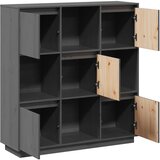  Visoka komoda siva 110,5x35x117 cm od masivne borovine | shoptok.hr