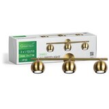 Greentech gu10 x 3 LED spot svetiljka zlatna ( lunaris-3 ) u