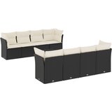  9-dijelni set vrtnih sofa s jastucima crni od poliratana Crna 234 x 62 x 69 cm | Shoptok.si