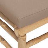  Sedežna garnitura 3-delna s taupe blazinami bambus | Shoptok.si