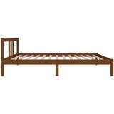  Posteljni okvir medeno rjav iz trdnega lesa 100x200 cm, (20644274) | Shoptok.si