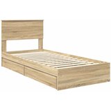 Krevet s od storage Sonoma hrast 100 x 200 cm Konstruirano drvo | shoptok.hr