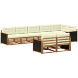  Set vanjskih sofa 8 kom. Prirodna i krem Smeđa | Shoptok.si