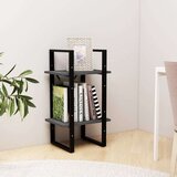 vidaXL Knjižna omara 2-nadstropna siva 40x30x70 cm trdna borovina | Shoptok.si