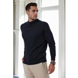 Dewberry 64721 Half Turtleneck Woolen Mens Knit Sweater-NAVY BLUE Cijene