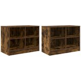 Ormarić za krevet 2 pcs Dimljeni hrast 66 x 33 x 48 cm | Shoptok.si
