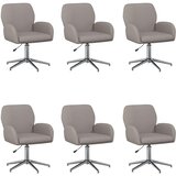 vidaXL Vrteči pisarniški stoli 6 kos 54 x 58 x 90 cm Taupe Blago, (5000302293) | Shoptok.si