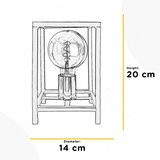  ONLI - Stona lampa FLOKI 1xE27/15W/230V 20 cm crna/bakrena | Eponuda.com
