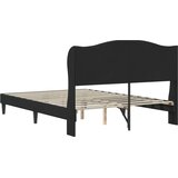  Krevetna konstrukcija s uzglavljem Crna 120 x 200 cm Baršun | shoptok.hr