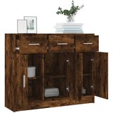  Komoda boja dimljenog hrasta 91x28x75 cm konstruirano drvo | shoptok.hr