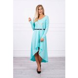 Kesi Dress with a decorative belt and an inscription mint | Shoptok.si
