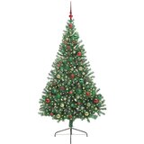 vidaXL Umjetna preddekorirana božićna jelka Zelena 180 cm PVC | Shoptok.si