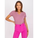 BASIC Feel Good T-shirt-RV-TS-7666.19-dark pink | Shoptok.si