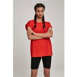 Urban Classics Women's T-shirt with extended shoulder blood orange