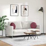  Jastučići za sjedenje 2 pcs Vinska crvena Ø40 x 13 cm tkanina | Eponuda.com