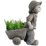 Ramda Vrtni kipec - fantek z samokolnico, 37x19xV47 cm | Shoptok.si