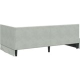 vidaXL Kutni okvir kreveta s uzglavljem Svjetlosiva 90 x 200 cm Baršun | shoptok.hr