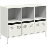 Maison Chic Komoda - Predalnik bela 101,5x39x73,5 cm hladno valjano jeklo, (21722108) Cene