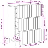  Ormar s ladicama Crna 66 x 34,5 x 92 cm Konstruirano drvo | shoptok.hr