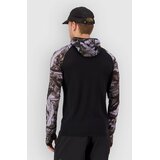 Mons Royale Temple Merino Long Sleeve Hood Funkcijska majica rock camo / black | Shoptok.si