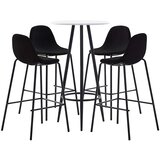  5-dijelni barski set od tkanine crni | shoptok.hr