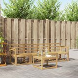  Set vanjskih sofa 5 kom. Bijela Čvrsto drvo akacije | shoptok.hr