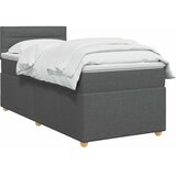  Boxspring krevet s madracem Tamnosiva 100 x 200 cm Tkanina - Tamnosiva 100 x 200 cm Dizajn linija | shoptok.hr