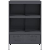  Visoka komoda crna 68 x 39 x 101,5 cm od čelika | shoptok.hr