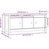Ormarić za cipele 110 x 38 x 45 5 cm od masivne borovine | shoptok.hr
