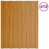 Krovni panel 12 pcs Prirodna 60 x 45 cm Pocinčani čelik - Svijetlo drvo 60 x 45 cm 12 | shoptok.hr