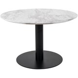 House Nordic Bijeli/crni okrugao stolić za kavu s pločom stola u mramornom dekoru 70x70 cm Bolzano – Cijene