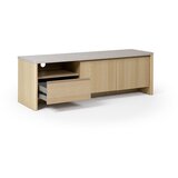 Marckeric Bela/v svetli naravni barvi TV omarica v hrastovem dekorju 153x50x45 cm Dore – | Shoptok.si